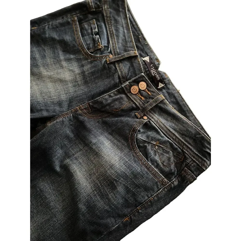 VIGOSS Fit/Capri Low-Rise Distressed Blue Jeans sz 28 (5/6)